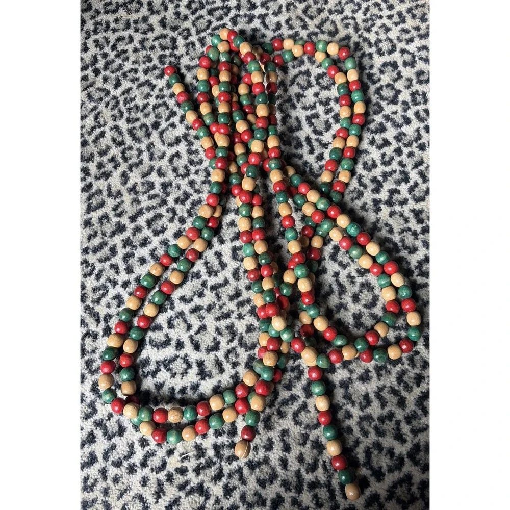 Wooden Bead Garland Set 2 Farmhouse Rustic Boho‎ 105